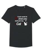WINE AND CAT Tricou mânecă scurtă guler larg Bărbat Skater