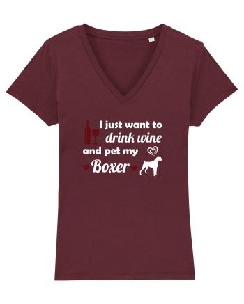 WINE AND BOXER Burgundy