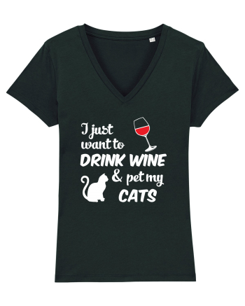 WINE AND CATS Black