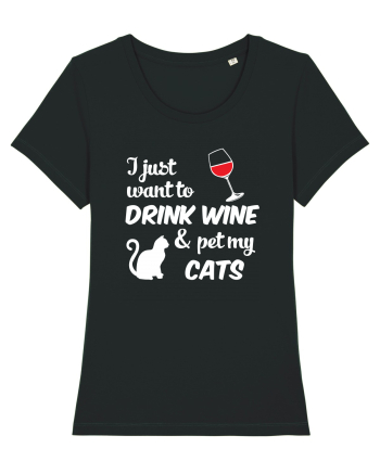 WINE AND CATS Black