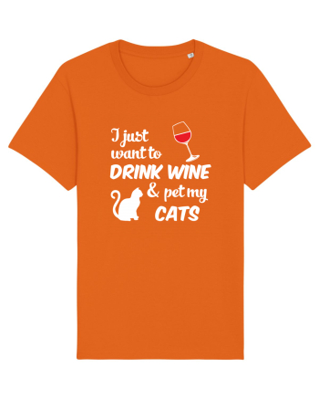 WINE AND CATS Bright Orange