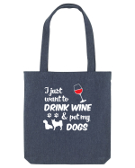 WINE AND DOGS Sacoșă textilă