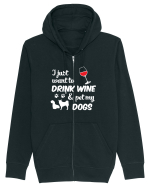 WINE AND DOGS Hanorac cu fermoar Unisex Connector