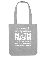 MATH TEACHER Sacoșă textilă