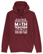 MATH TEACHER Hanorac cu fermoar Unisex Connector