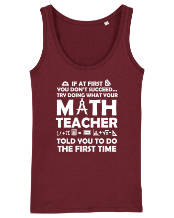 MATH TEACHER Burgundy