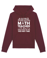 MATH TEACHER Hanorac Unisex Drummer