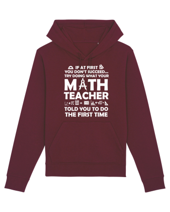 MATH TEACHER Burgundy