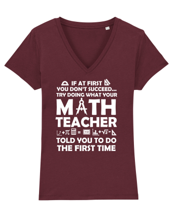 MATH TEACHER Burgundy