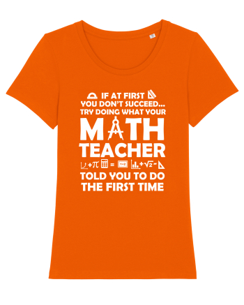 MATH TEACHER Bright Orange