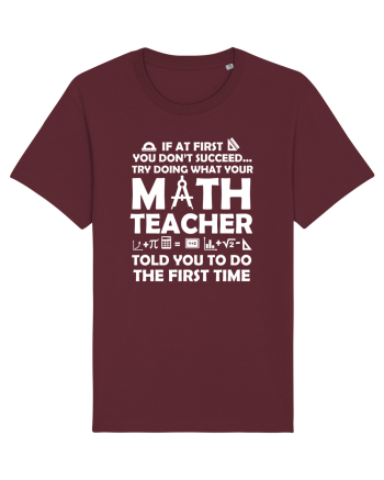 MATH TEACHER Burgundy