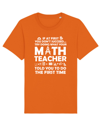MATH TEACHER Bright Orange