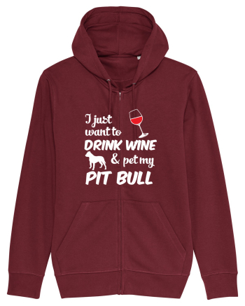 WINE AND PIT BULL Burgundy