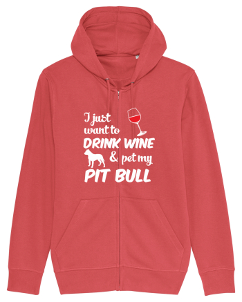 WINE AND PIT BULL Carmine Red