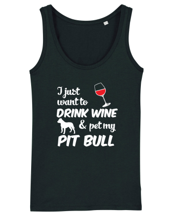 WINE AND PIT BULL Black