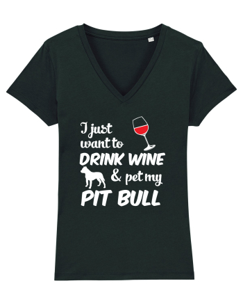 WINE AND PIT BULL Black