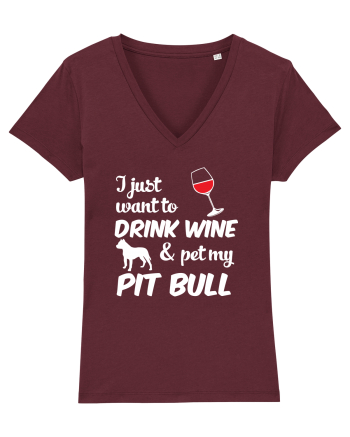 WINE AND PIT BULL Burgundy
