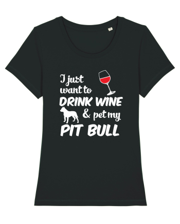 WINE AND PIT BULL Black