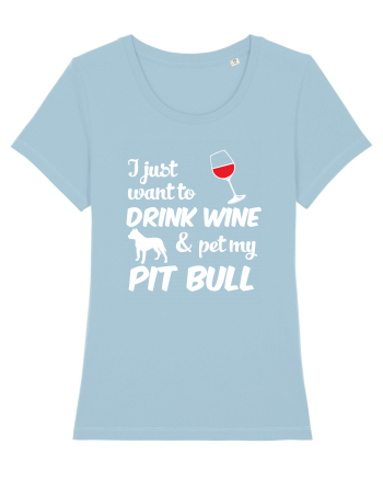 WINE AND PIT BULL Sky Blue