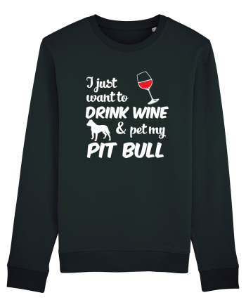 WINE AND PIT BULL Black