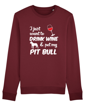WINE AND PIT BULL Burgundy