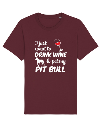 WINE AND PIT BULL Burgundy