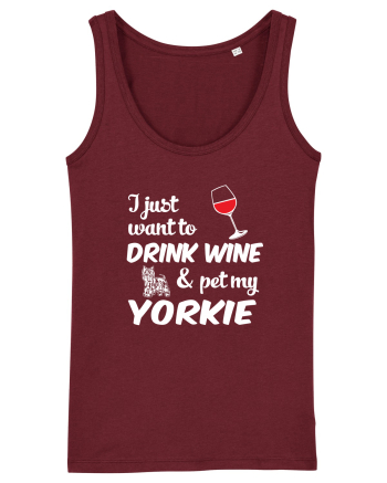 WINE AND YORKIE Burgundy