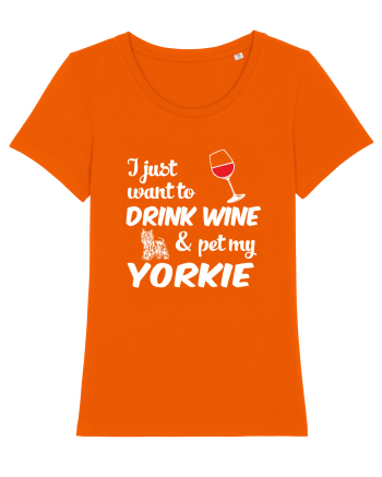 WINE AND YORKIE Bright Orange