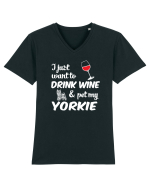 WINE AND YORKIE Tricou mânecă scurtă guler V Bărbat Presenter