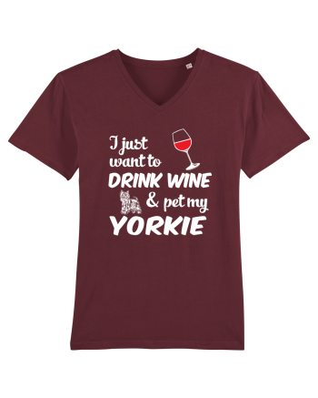 WINE AND YORKIE Burgundy