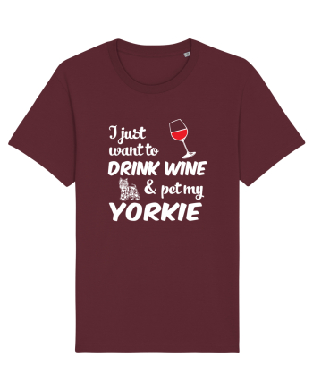 WINE AND YORKIE Burgundy