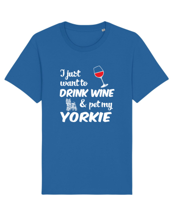 WINE AND YORKIE Royal Blue