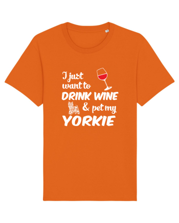 WINE AND YORKIE Bright Orange