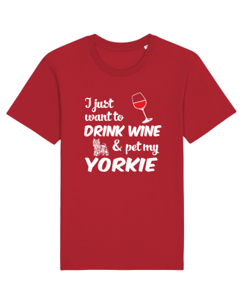 WINE AND YORKIE Red