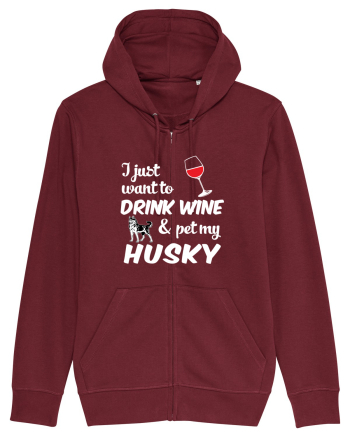WINE AND HUSKY Burgundy