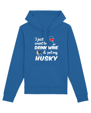 WINE AND HUSKY Royal Blue