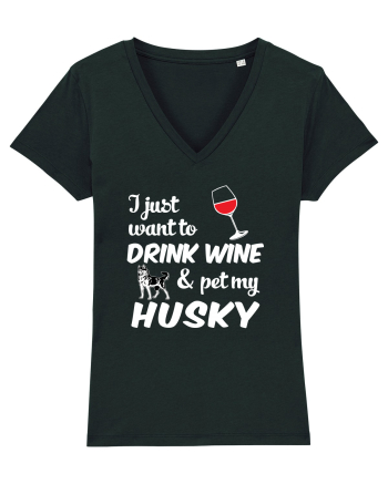 WINE AND HUSKY Black