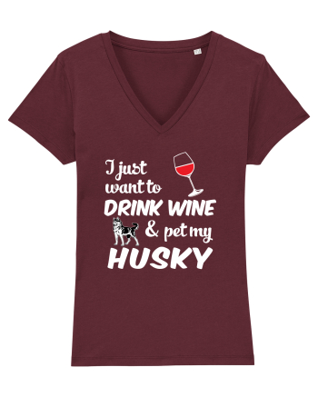 WINE AND HUSKY Burgundy