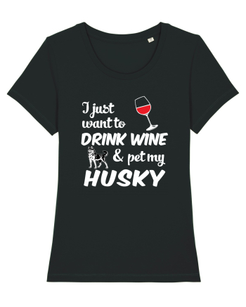 WINE AND HUSKY Black