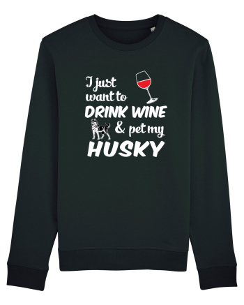 WINE AND HUSKY Black