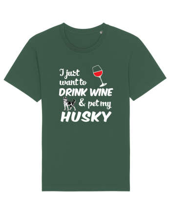 WINE AND HUSKY Bottle Green