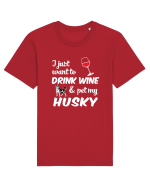 WINE AND HUSKY Tricou mânecă scurtă Unisex Rocker
