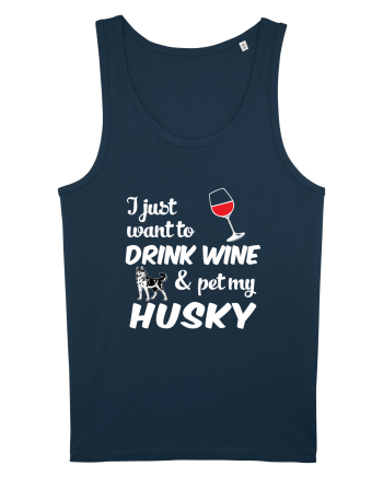WINE AND HUSKY Navy
