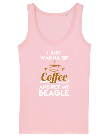 COFFEE AND BEAGLE Cotton Pink