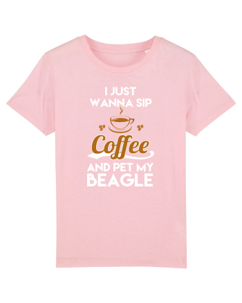 COFFEE AND BEAGLE Cotton Pink