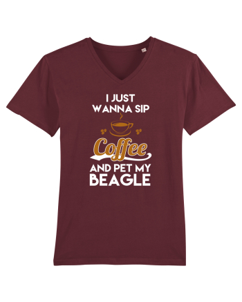 COFFEE AND BEAGLE Burgundy