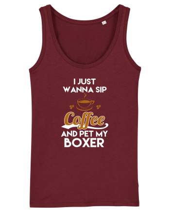 COFFEE AND BOXER Burgundy