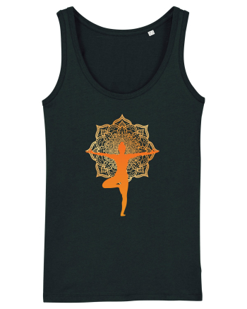 Yoga Mandala Portocaliu Black