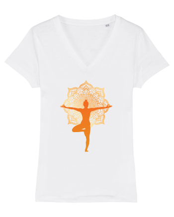 Yoga Mandala Portocaliu White