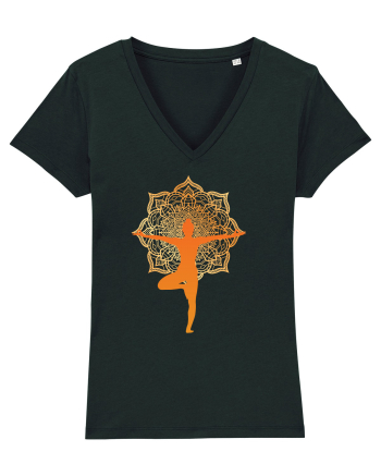 Yoga Mandala Portocaliu Black